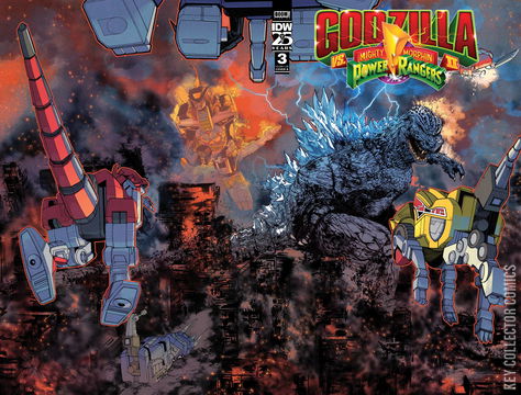 Variant Cover for Godzilla vs. The Mighty Morphin Power Rangers #3