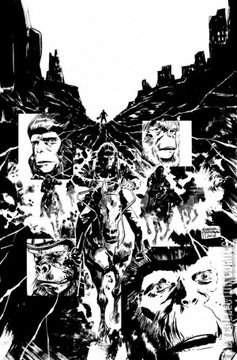 Variant Cover for Planet of the Apes: Cataclysm #5