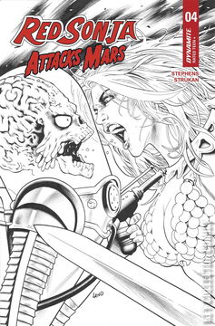 Variant Cover for Red Sonja Attacks Mars #4