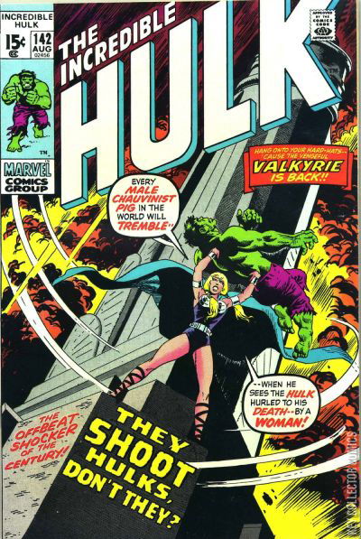 Incredible Hulk #126 1st app. Barbara Norris (Valkyrie) - Marvel Comics 1970