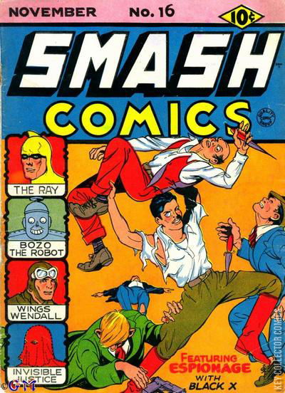 The debut of Jack Cole's Midnight in Smash Comics #18, Up for Auction